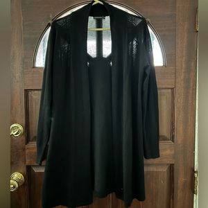 Esperanza Black Knit Long Sleeve Basic Cardigan Size Medium